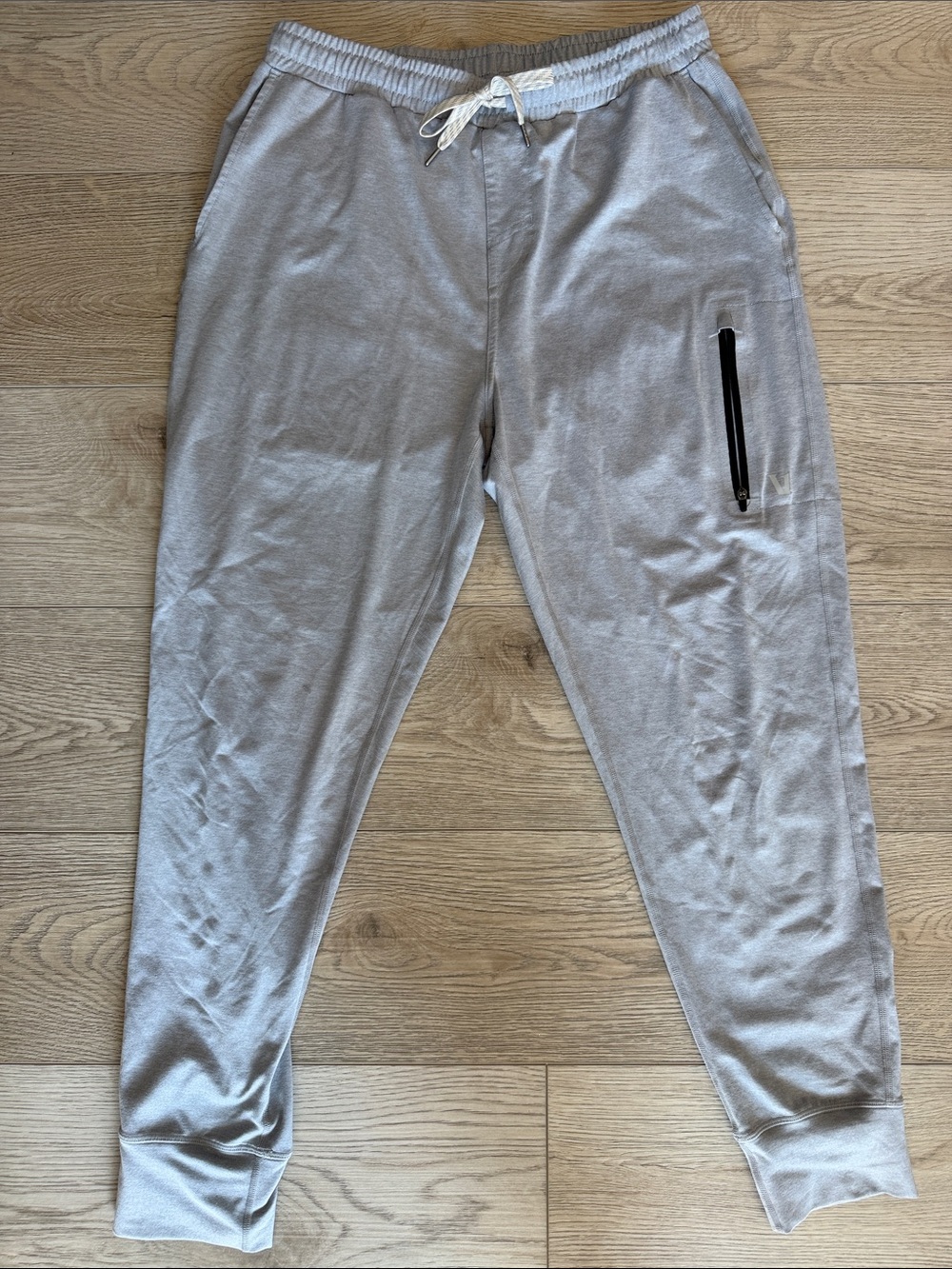 Vuori Light Gray Men’s Joggers with Zip Pocket